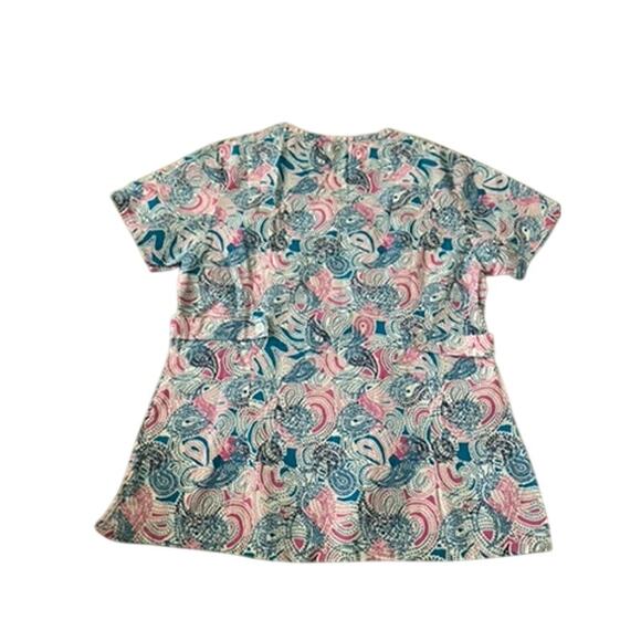 Flex colorful scrub top nursing sz Medium - Picture 2 of 5